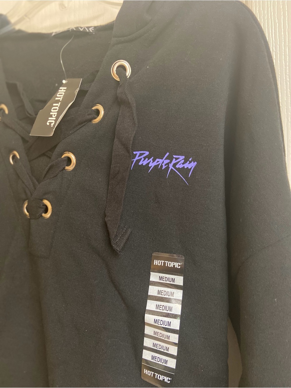 Prince Purple Rain Graphic Hooded Sweatshirt in Black - Picture 3 of 6